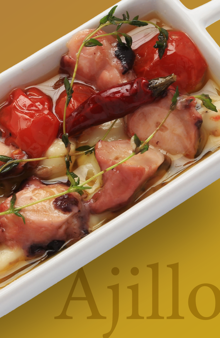 【アヒージョ】ガリシア産たこ&スモークモッツァレラ